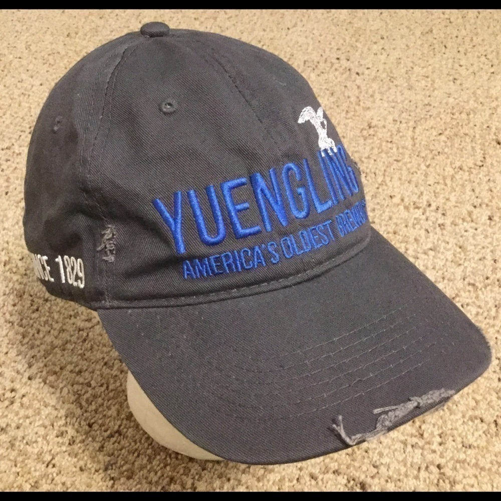 Yuengling BEER Distressed Hat Gray Cap NEW! - Picture 4 of 8